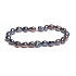 Perla čierna náramok elastický prírodný, 7 - 8 mm / 16 - 17 cm, symbol ženskosti, prináša obdiv