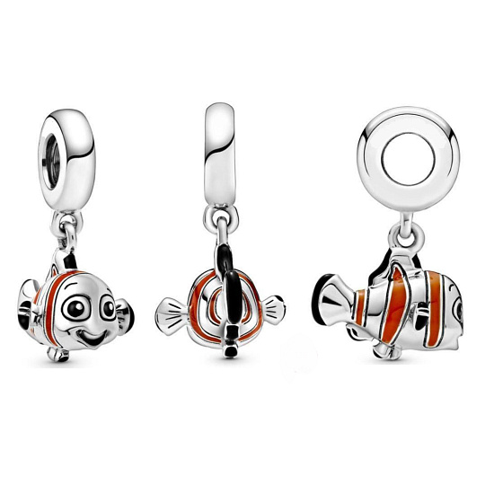 Prívesok zo striebra 925 Disney Hľadá sa Nemo - Happy Fins, prívesok na náramok
