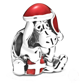 Prívesok Striebro 925 Disney Medvedík Pú, Isaacove Vianoce, korálik na náramok