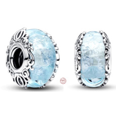 Charm Striebro 925 Luminozné Disney Popoluška Murano sklo, korálka na náramok film