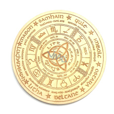 Drevená kyvadlová hracia doska so znamením zverokruhu 15 cm Drevená kyvadlová hracia doska so znamením zverokruhu 15 cm