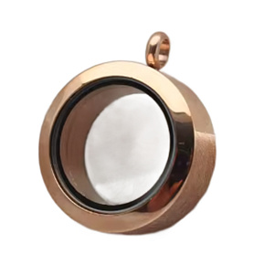 Medailon s otočným uzávěrem nerezový růžové zlato barva tloušťka 11 mm x 25 mm Medailon s otočným uzávěrem nerezový růžové zlato barva tloušťka 11 mm x 25 mm