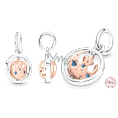 Prívesok zo striebra 925 Marvel Star War Rebel Alliance so symbolom, rotujúci prívesok na náramok