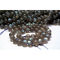 Labradoritový náramok elastický prírodný kameň, guľôčka 8 mm / 16-17 cm, kameň premeny