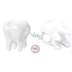 Prívesok Striebro 925 Strieborný zub, korálik na náramku symbol Prívesok Striebro 925 Strieborný zub, korálik na náramku symbol