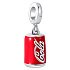 Strieborný prívesok 925 Coca Cola v plechovke, prívesok na náramok, jedlo a pitie