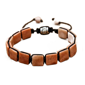 Měsíční kámen náramek pletený přírodní kámen, rozměr 10 x 10 x 5 mm / 18,5 cm, posuvné zapínání, kámen osudu Měsíční kámen náramek pletený přírodní kámen, rozměr 10 x 10 x 5 mm / 18,5 cm, posuvné zapínání, kámen osudu