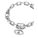 Charm Sterlingové stříbro 925 Mini medailon - Amulet proti uhranutí symbol