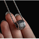 Tibetský váleček 1,2 x 1,2 cm + 29 cm řetízek, ochranný amulet štěstí a ochrany na krk