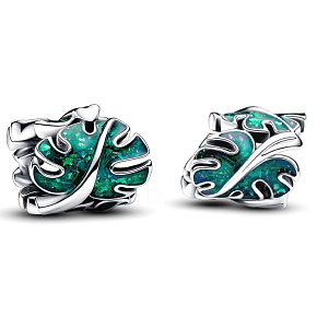 Prívesok Striebro 925 Tropical Plant Monstera, korálek na náramku rastlina