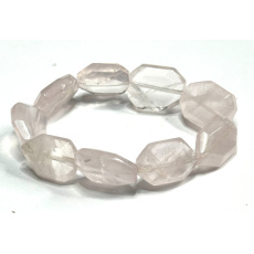 Ruženin náramok elastický prírodný kameň, 16 - 17 cm, kameň lásky