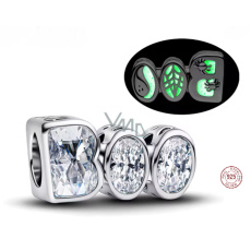 Charm Sterlingové stříbro 925 BOO Halloween edice se zirkony – Yin Yang, list a pavouk, korálek na náramek Halloween Charm Sterlingové stříbro 925 BOO Halloween edice se zirkony – Yin Yang, list a pavouk, korálek na náramek Halloween