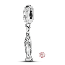 Striebro 925 Náboženské prívesky Panna Mária Lurdská, prívesok na náramok