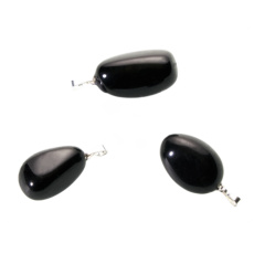 Turmalín / Skoryl AA Troml prívesok prírodný kameň M, cca 2,5 cm, strážca dobrej nálady