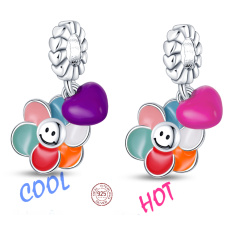 Šarm Striebro 925 Thermo - Kvetina I'll never let you down, 2v1 prívesok náramok symbol