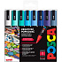 Posca Univerzálna sada akrylových fixiek 1,8 - 2,5 mm Ocean mix morské tóny 8 kusov PC-5M