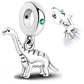 Strieborný prívesok 925 Dinosaurus Brachiosaurus, prívesok na náramok