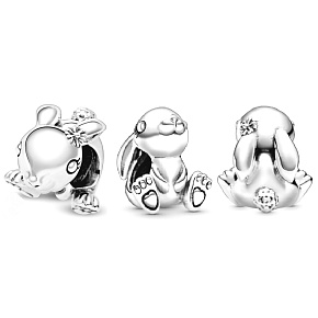 Prívesok Striebro 925 Králik, korálik na náramku zviera