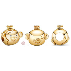 Prívesok Striebro 925 Opica je deviate zviera v 12-ročnom cykle čínskeho znamenia zverokruhu, korálik na náramok