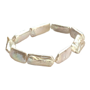 Perla sladkovodní bílá náramek elastický přírodní, 9 x 20 mm /1 6 - 17 cm, symbol ženskosti, přináší obdiv Perla sladkovodní bílá náramek elastický přírodní, 9 x 20 mm /1 6 - 17 cm, symbol ženskosti, přináší obdiv