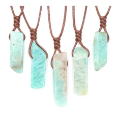 Amazonitový prívesok nastaviteľná veľkosť, kameň cca 3,5 - 5 cm, lano nastaviteľná veľkosť cca 60 - 70 cm, kameň nádeje