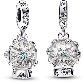 Šarm Striebro 925 Snehová vločka prívesok náramok Vianoce