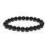 Onyx čierny náramok elastický prírodný kameň, guľa 8 mm / 16-17 cm, kameň životnej sily