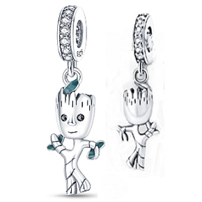 Strieborný prívesok 925 Marvel Guardians of the Galaxy, I am Groott, náramok