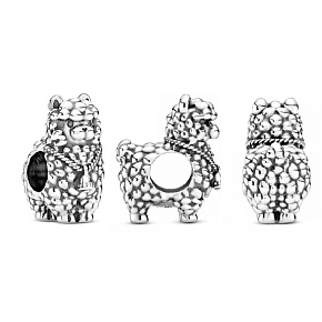 Charm Huňatá lama, korálek na náramek zvíře Charm Huňatá lama, korálek na náramek zvíře