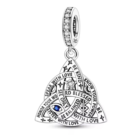 Charm Trojitý uzol – Láska, láskavosť a vnútorná sila | Prívesok na náramok, symbol