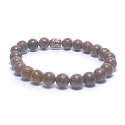 Náramok drevený prírodný tmavý 8mm/ 16 - 17cm, budha, sila prírody
