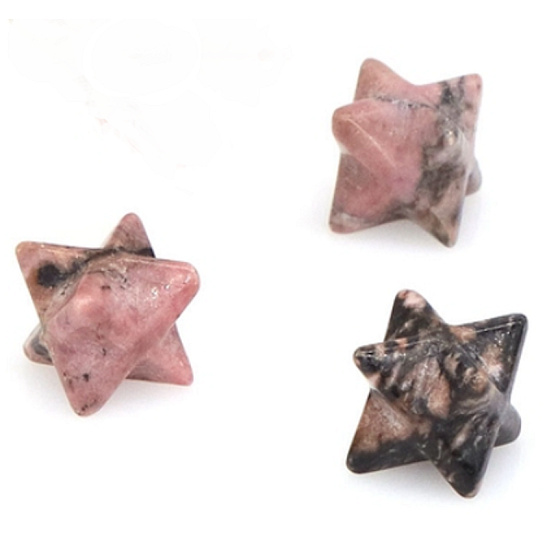 Rodonit Merkaba prírodný kameň 13 mm, veľký liečiteľ sŕdc