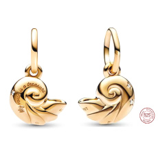 Charm Striebro 925 Disney Malá morská víla, očarená mušľa, prívesok na náramok more