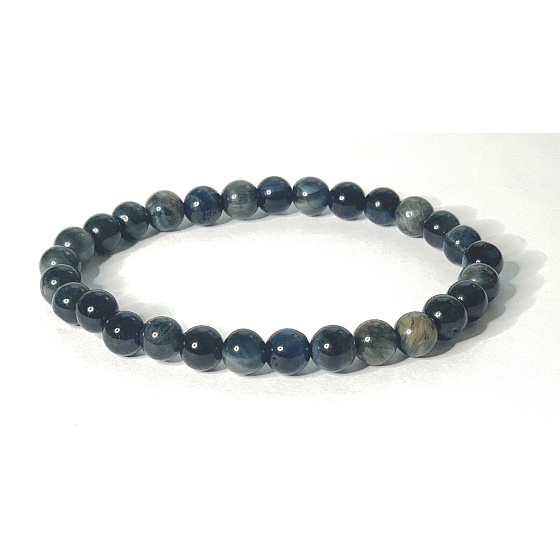 Obsidian modrý náramek elastický přírodní kámen záchrany