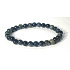 Obsidián modrý náramok elastický prírodný kameň, guľôčka 6 mm / 16-17 cm, záchranný kameň