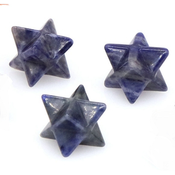 Sodalit merkaba hmatka prírodný kameň 13 mm, kameň komunikácia