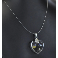 Krištáľové sklo číre, Srdce na lanku