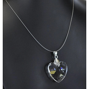 Krištáľové sklo číre, Srdce na lanku