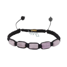 Kunzit náramek ručně vázaný, přírodní kámen, nastavitelný, kámen emocí Kunzit náramek ručně vázaný, přírodní kámen, nastavitelný, kámen emocí