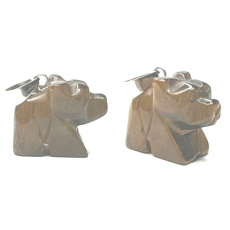 Prívesok medveď tigrie oko prírodný kameň, ručne brúsená figúrka 1,8 x 2,5 x 8 mm, kameň slnka a zeme, prináša šťastie a bohatstvo