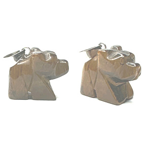 Prívesok medveď tigrie oko prírodný kameň, ručne brúsená figúrka 1,8 x 2,5 x 8 mm, kameň slnka a zeme, prináša šťastie a bohatstvo