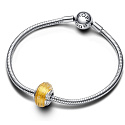 Prívesok Striebro 925 Shooting star Murano glass bead on bracelet universe