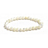 Perlový náramok elastický prírodný kameň, guľôčka 6 mm / 16 - 17 cm, symbol ženskosti