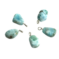 Larimar Troml prívesok, prírodný kameň cca 2,6 cm, pokoj, mier, vyrovnanosť