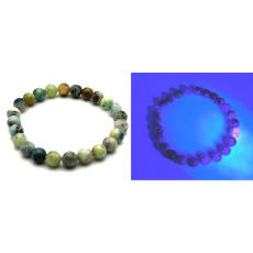 Hackmanit náramok elastický prírodný kameň, guľôčka 7,5 - 8 mm /16 - 17 cm, vnútorná transformácia kameňa