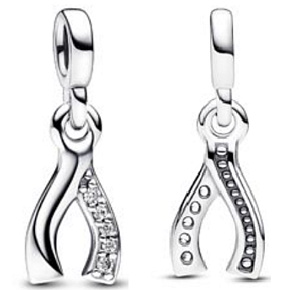 Šarm Striebro 925 Kosť Pozdravná karta - Mini medailón, náramok prívesok Symbol