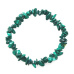 Malachitový náramok elastický sekaný prírodný kameň 19 cm, kameň želania