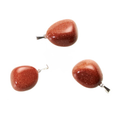 Zlatý prívesok Trommel 2,2 - 3 cm, 1 kus, kameň ambície