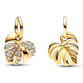 Prívesok zo striebra 925 Tropical Plant Monstera, rastlinný náramok prívesok Prívesok zo striebra 925 Tropical Plant Monstera, rastlinný náramok prívesok