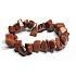 Goldstone zlatý náramok prírodný elastický sekaný 16 - 17 cm, kameň ambícií